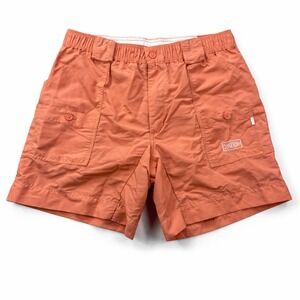 AFTCO Shorts Mens 30 Coral Nylon Original Fishing Cargo Beach Outdoor *FLAW